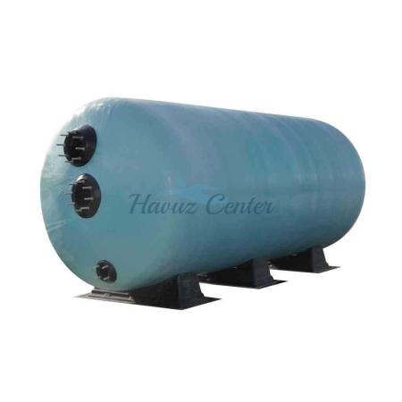 "Turbidron" Bobin Sargılı Yatay Kum Filtresi Ø 1400 mm - L=2000 mm. 70 m3/h