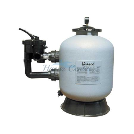 Gemaş İkarus Havuz Kum Filtresi, Ø 500 mm - 1½ yandan çok yollu vanası ile - 10 m³/h