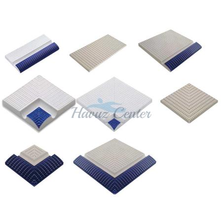 Porselen Havuz Tutamağı Ve Kaymazı - Pötikare Desen 12.2 x 24.5 x 2 cm Tutamak	1711AP